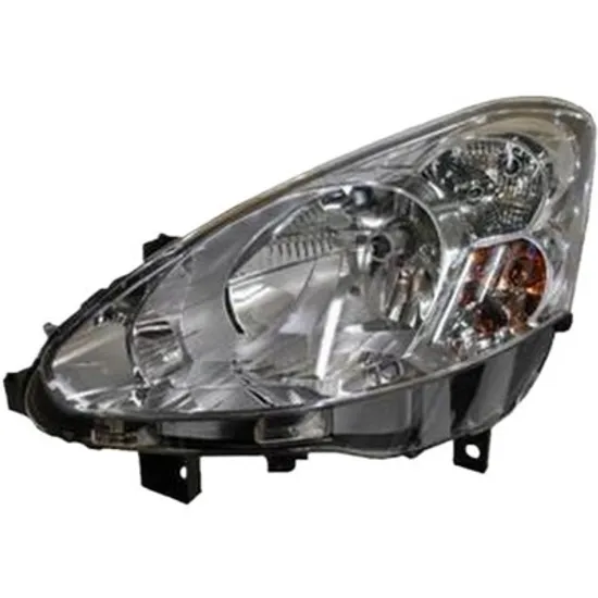 Far stanga PEUGEOT PARTNER 2008->2018 perioada 2010 2011 2012 2013 2014 2015 de la an de fabricatie 03/2012, pana la an de fabricatie 2015, cu motor reglaj, semnal transparent, cu reglaj electric, cu bec H4