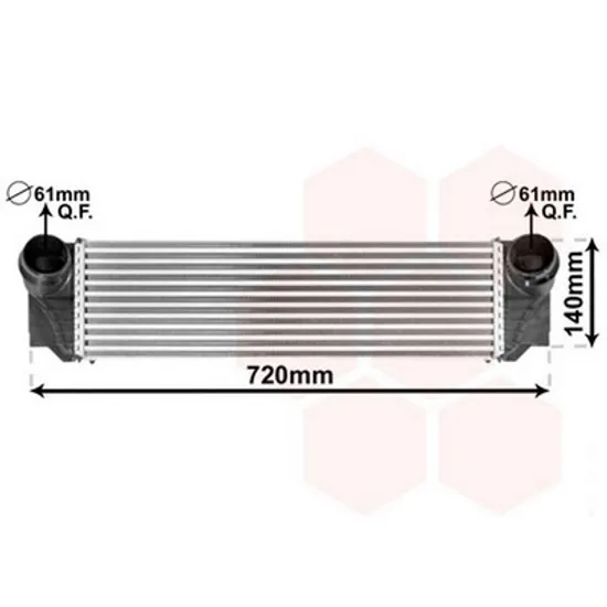 Intercooler BMW 5 F10 2009->2016 Radiator intercooler. 3,0 i 24V benzina 550x155x 2010->2013 Perioada 2010 2011 2012 2013 2014 2015