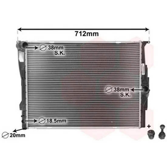 Radiator Motor BMW 1 E81 2006->2011 Radiator apa toate modelele benzina cv automata cu/fara aer conditionat (60x46) Perioada 2004 2005 2006 2007 2008 2009 2010 2011