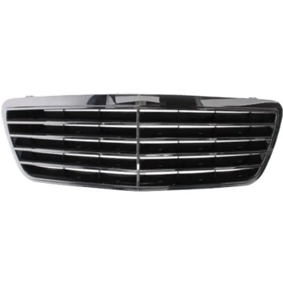 Grila radiator MERCEDES E-CLASS W210 1995->2002 perioada 1995 1996 1997 1998 1999 2000 cromat, de la an de fabricatie 1999, pentru AVANTGARDE