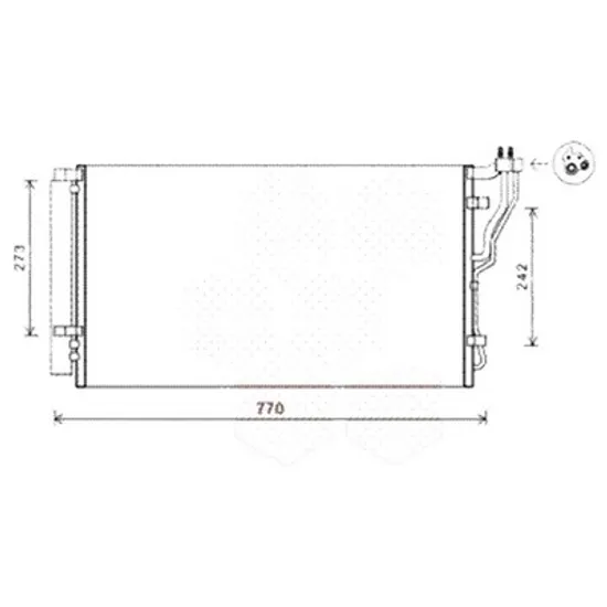 Radiator aer conditionat PEUGEOT 807 2002->2010 pentru 2.0 HDi, perioada 2006 2007 2008 2009 2010 2011 2012 2013 2014