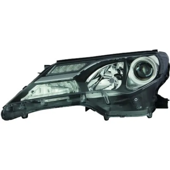 Far stanga TOYOTA RAV 4 IV 2012->2018 perioada 2012 2013 2014 2015 2016 2017 2018 , pana la an de fabricatie 2016, fara motor reglaj, cu reglaj electric, cu bec HB3