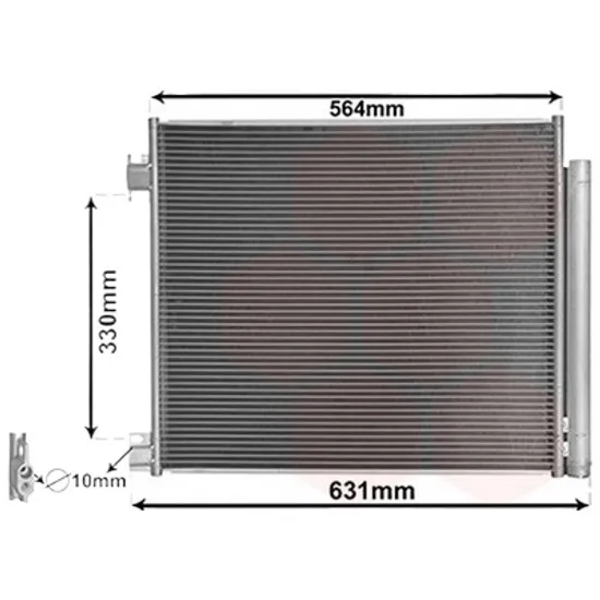 Radiator aer conditionat OPEL COMBO X12 2012-> pentru 1.3 CDTI , perioada 2012 2013 2014 2015 2016 2017 2018 2019 2020 2021