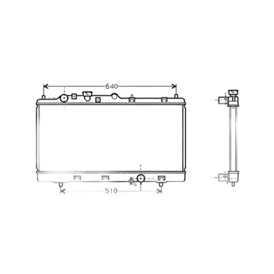 Radiator Motor MAZDA 323 BJ 1998->2004 Radiator apa pentru 1,3 - 1,5 - 1,8 16V 1998 ->2000 (32,5x68) Perioada 1998 1999 2000 2001 2002 2003 2004
