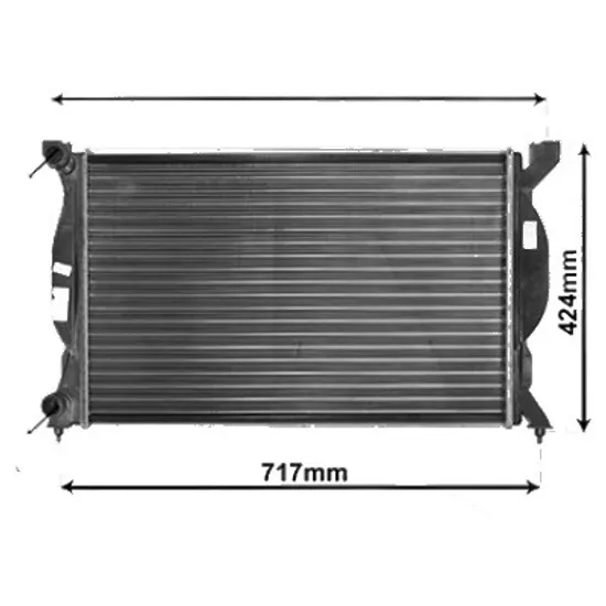 Radiator apa AUDI A4 8EC; B7 2004->2008 pentru 2.0 TFSI, perioada 2005 2006 2007 2008