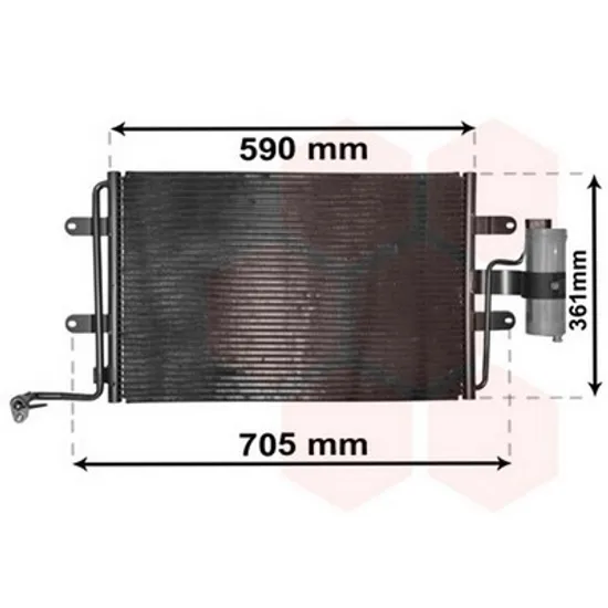 Radiator Aer Conditionat VW BORA 1998->2005 Radiator aer conditionat - 1,9 TDI 54x36 Perioada 1998 1999 2000 2001 2002 2003 2004 2005