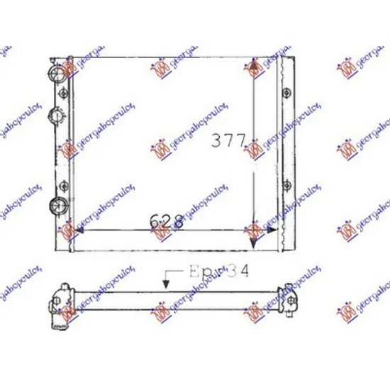 Radiator Motor VW LUPO 1998->2005 Radiator apa 1.0 +A/C 63x38 VALEO Perioada 1998 1999 2000 2001 2002 2003 2004 2005