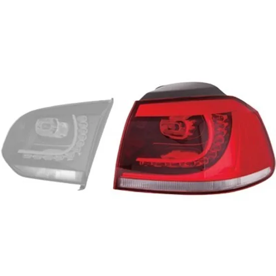 Lampa stop spate dreapta VW GOLF 6 2008->2013 perioada 2008 2009 2010 2011 2012 , semnal alb, exterior, cu bec LED, pentru GTi GTD