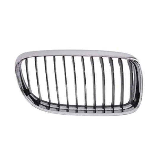 Grila Radiator BMW 3 E90 2004->2011 Grila radiator stanga neagra cu rama cromata (E90/91 10.08-) Perioada 2005 2006 2007 2008 2009 2010 2011 2012