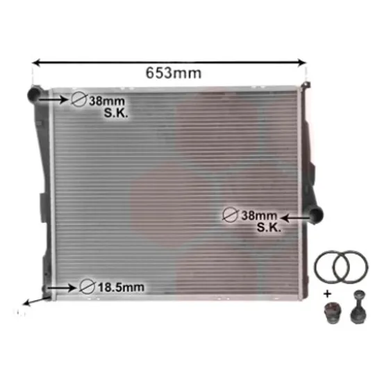 Radiator apa BMW X3 E83 2003->2011 pentru xDrive 20 i, perioada 2008 2009 2010 2011