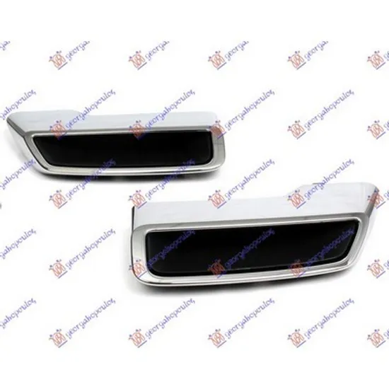 Ornament Spate PEUGEOT 3008 2016-> Bandou esapament cu rama cromata (SET) Perioada 2009 2010 2011 2012 2013 2014 2015