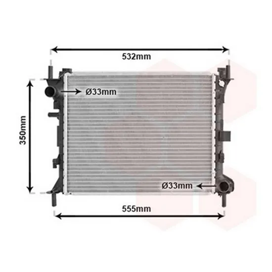 Radiator Motor FORD FOCUS 1 1998->2008 Radiator apa pentru 1,4 - 1,6 fara aer conditionat (45x35,8) Perioada 1998 1999 2000 2001 2002 2003 2004