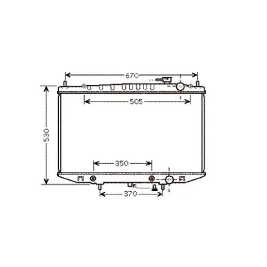 Radiator apa NISSAN TERRANO 2007->2014 pentru 2.4 i, perioada 1998 1999 2000 2001 2002 2003 2004 2005