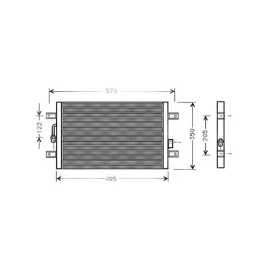 Radiator Aer Conditionat FIAT PALIO 178 1996-> Radiator aer conditionat 1,6 benzina (48x35x25) Perioada 1996 1997 1998 1999 2000 2001 2002 2003 2004
