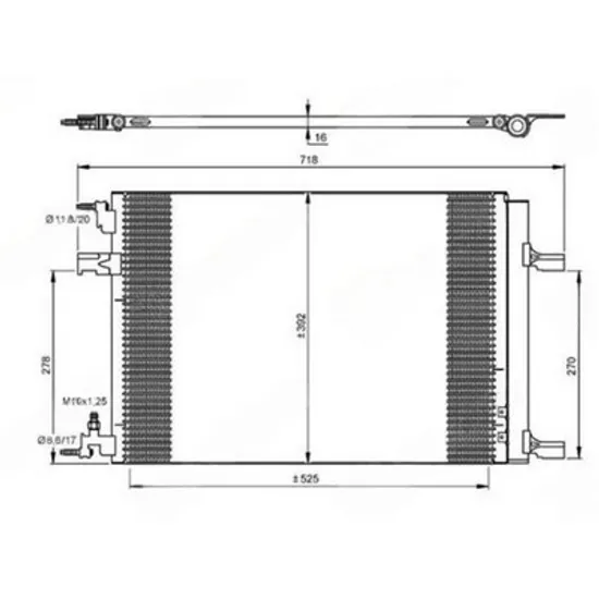 Radiator Aer Conditionat CHEVROLET SPARK 2005-> Radiator condensator aer conditionat 1.0-1.2 benzina (405x400x16) (KOYO) Perioada 2005 2006 2007 2008 2009 2010