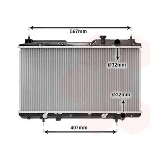Radiator Motor HONDA CR-V 1 1995->2002 Radiator apa pentru 2.0i 16V cu/fara aer conditionat (35x66) CV automata Perioada 1995 1996 1997 1998 1999 2000 2001 2002