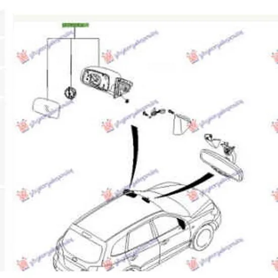 Oglinda HYUNDAI SANTA FE 2 2005->2012 Oglinda exterioara stanga, 2006->2010 Perioada 2006 2007 2008 2009 2010