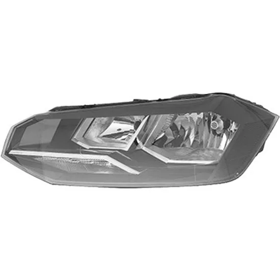 Far stanga VW POLO 6 2017-> perioada 2017 2018 2019 2020 2021 , semnal transparent, cu reglaj electric, cu bec H7/H7