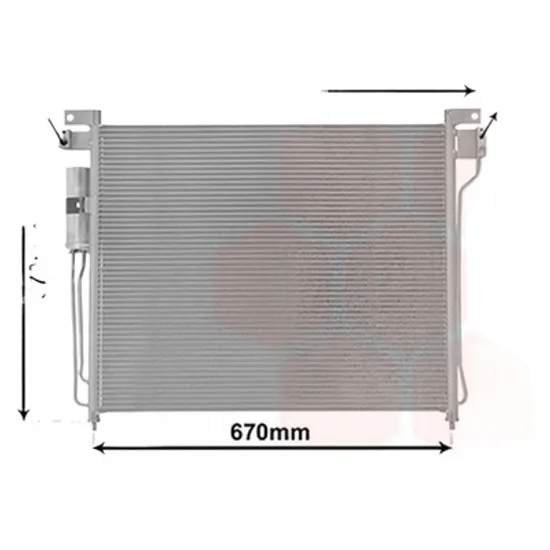 Radiator aer conditionat FORD TRANSIT 2013-> 2.0 EcoBlue 125KW 170CP , pentru motor BLFA, BLFB, YNF6, YNFA, YNFB, YNFS perioada 2016 2017,2018,2019,2020 2021