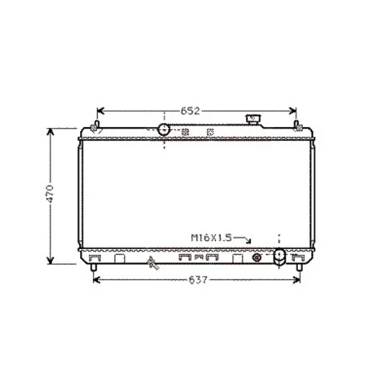 Radiator apa LEXUS ES 1996->2006 3.0 157KW 213CP , pentru motor 1MZ-FE perioada 2001 2002,2003,2004,2005 2006