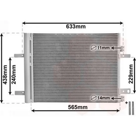 Radiator Aer Conditionat OPEL ZAFIRA C 2011-> Radiator aer conditionat diesel (525x415x16) Perioada 2019 2020 2021 2022 2023 2024