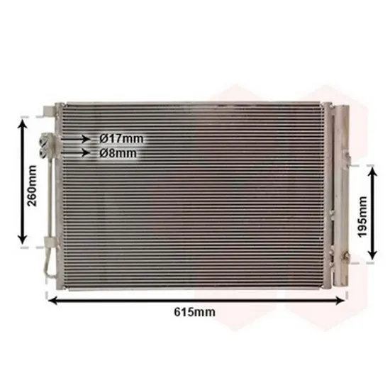 Radiator Aer Conditionat KIA RIO 2011->2017 Radiator aer conditionat benzina (52,5x36,5x12) Perioada 2011 2012 2013 2014 2015 2016 2017