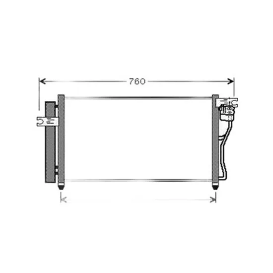 Radiator Aer Conditionat HYUNDAI ACCENT 3 SEDAN MC 2005->2012 Radiator aer conditionat (61x35) 1.4i - 1.6i 16V Perioada 2005 2006 2007 2008 2009 2010 2011