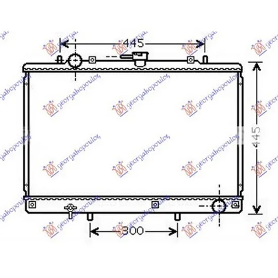Radiator Motor MITSUBISHI L200 1996->2007 Radiator apa 2.5 D diesel +/- AC (375x603x27) (KOYO) Perioada 1996 1997 1998 1999 2000 2001 2002 2003 2004 2005 2006