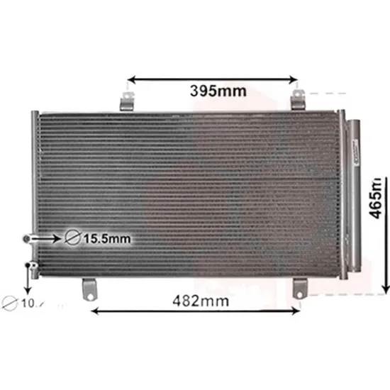 Radiator aer conditionat SSANGYONG MUSSO 2012->, KYRON 2005->, ACTYON 1 2005->2013 pentru 2.3, perioada 2006 2007 2008 2009 2010 2011 2012 2013 2014 2015 2016 2017