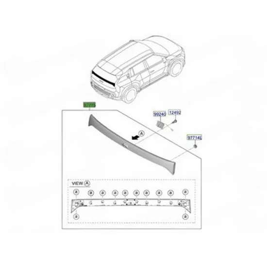 Ornament Capota spate KIA EV3 2024-> Bandou Capota spate (O) Perioada 2024 2025