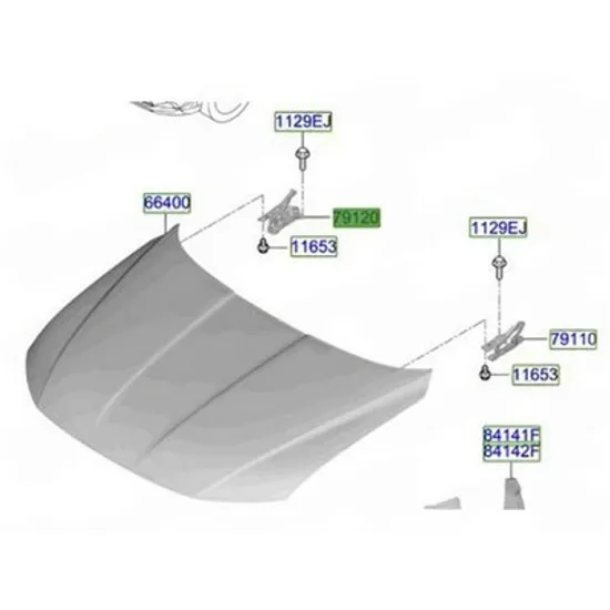 Balama Capota fata HYUNDAI TUCSON 2020-> Balama capota (O) DREAPTA Perioada 2024 2025
