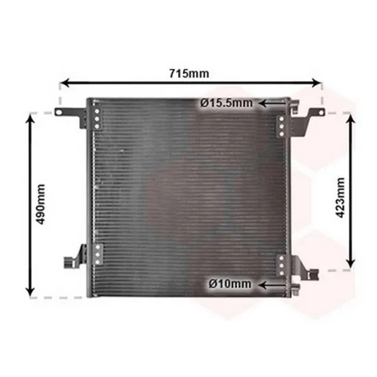 Radiator Aer Conditionat MERCEDES M-CLASS W163 1998->2005 Radiator aer conditionat (53,5x51x16) ->2000 Perioada 1998 1999 2000