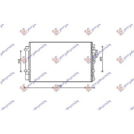 Radiator Aer Conditionat HYUNDAI SANTA FE 2 2005->2012 Radiator aer conditionat 2.7 i24V-2.2 CRDi 67,5x42,5 2009->2012 Perioada 2010 2011 2012