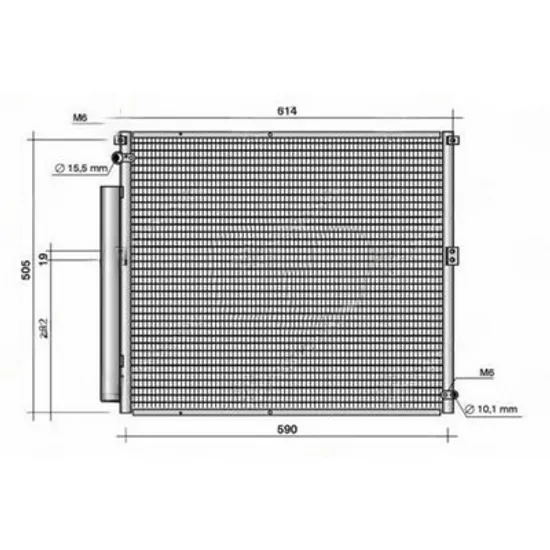 Radiator Aer Conditionat TOYOTA LAND CRUISER PRADO J12 2002->2009 Radiator condensator aer conditionat 3.0 TD diesel (610x500x16) conducte in diagonala Perioada 2002 2003 2004 2005 2006 2007 2008 2009