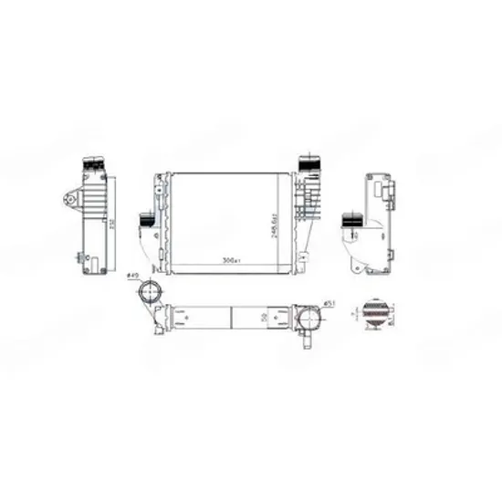 Intercooler HONDA HR-V 2014->2021 Radiator intercooler 1.5 benzina 1.6 diesel (300x248x50) (NISSENS) Perioada 2014 2015 2016 2017 2018 2019 2020 2021