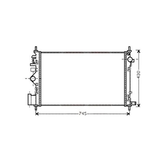 Radiator apa OPEL INSIGNIA A 2008->2017 pentru 2.8 V6 Turbo 4x4, perioada 2008 2009 2010 2011 2012 2013 2014 2015 2016 2017