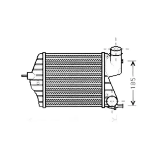 Intercooler LANCIA MUSA 2004->2012 Radiator intercooler 1,6 MJTD - 1,9 JTD (192x209x65 Perioada 2004 2005 2006 2007 2008 2009 2010 2011 2012