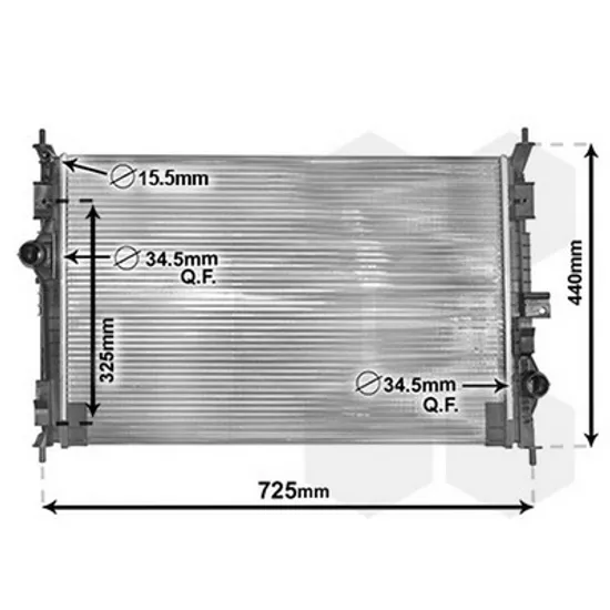 Radiator Motor CITROEN JUMPY 2016-> Radiator apa benzina - diesel 65x43.5x18 Perioada 2016 2017 2018 2019 2020 2021 2022