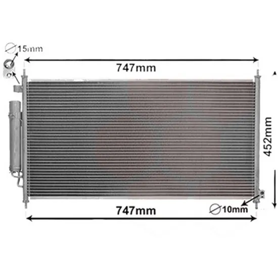 Radiator aer conditionat BMW 1 F21 2011-> 120 d xDrive 135KW 184CP , pentru motor N47 D20 C perioada 2012 2013,2014 2015