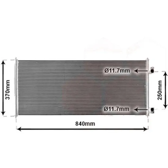 Radiator aer conditionat RENAULT VEL SATIS 2002-> pentru 2.0 dCi , perioada 2006 2007 2008 2009 2010 2011