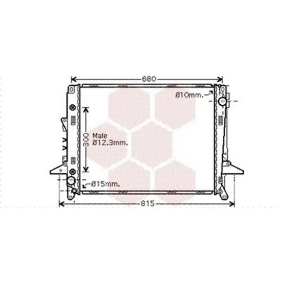 Radiator Motor LAND ROVER RANGE ROVER SPORT 1 2005->2013 Radiator apa 2.7 Tdi V6 MANUAL-AUTO diesel (605x500x40) Perioada 2005 2006 2007 2008 2009 2010 2011 2012 2013