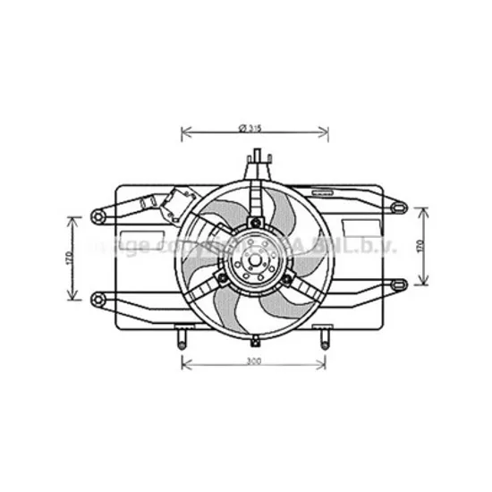 Ventilator Motor FIAT DOBLO 223 2000->2010 Electroventilator complet (1.2L benzina) cu aer conditionat, 2001->2005 Perioada 2001 2002 2003 2004 2005