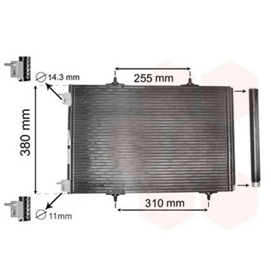 Radiator Aer Conditionat CITROEN C3 1 2002->2012 Radiator aer conditionat benzina/ diesel (55.7x37,5) Perioada 2002 2003 2004 2005 2006 2007 2008 2009 2010 2011 2012