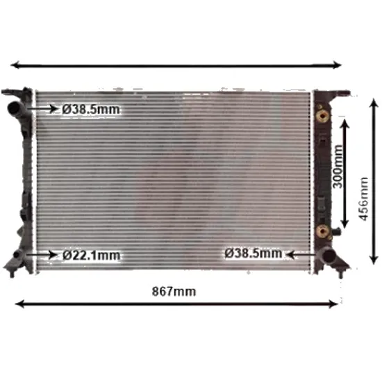 Radiator apa PORSCHE MACAN 2014-> pentru 3.0 S Diesel, perioada 2014 2015 2016 2017 2018