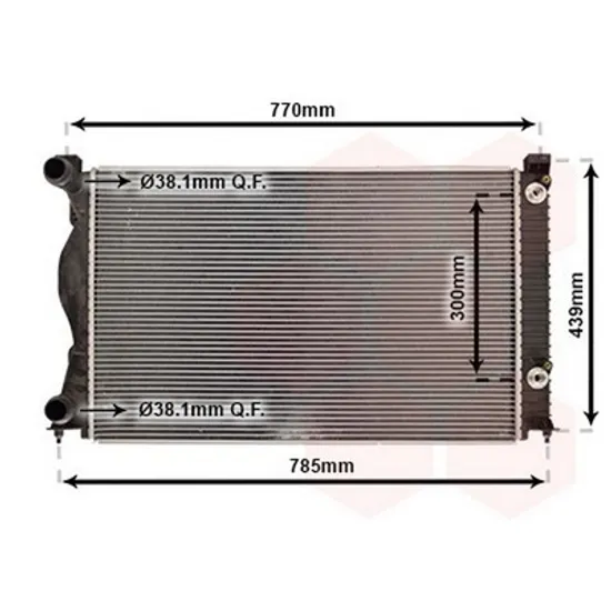 Radiator Motor AUDI A6 C6 2004->2011 Radiator apa 2,0 benzina-2,0 DSL AM (67,5x44,5x Perioada 2004 2005 2006 2007 2008 2009 2010 2011