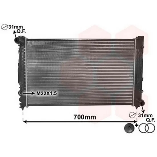 Radiator Motor AUDI A6 C5 1997->2005 Radiator apa pentru 2.7 i24V - 2.5TDi (63x45x30) CV manuala Perioada 1997 1998 1999 2000 2001 2002 2003 2004 2005