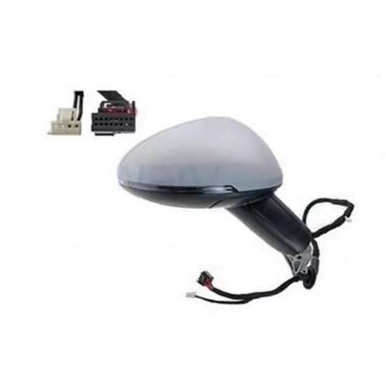 Oglinda PORSCHE MACAN 2014-> Oglinda exterioara (complet) electrica cu incalzire pentru vopsit cu rabatare electrica si memorie (cu semnal si senzor banda) si Heliomata DREAPTA Perioada 2014 2015 2016 2017 2018 2019