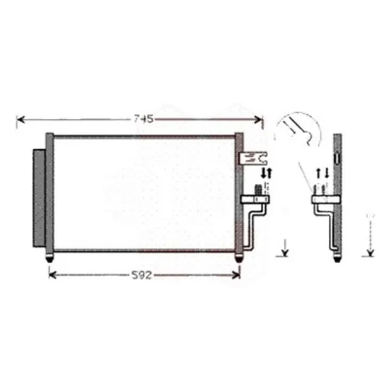 Radiator aer conditionat MERCEDES SPRINTER 906 2006->2017 pentru 316, perioada 2008 2009 2010 2011 2012 2013