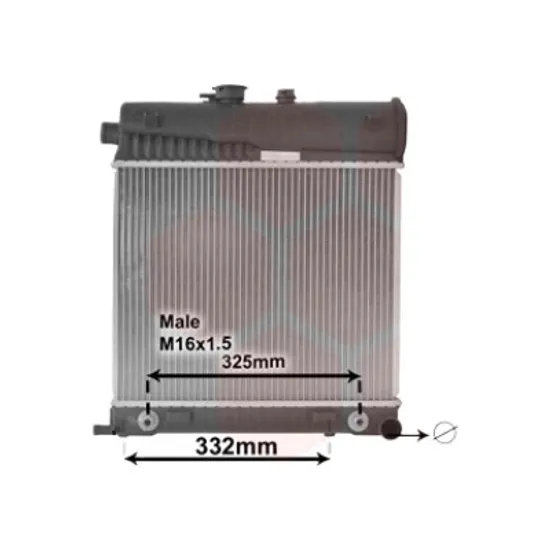 Radiator apa MERCEDES CLK C208 1997->2003 pentru 200, perioada 1997 1998 1999 2000 2001 2002