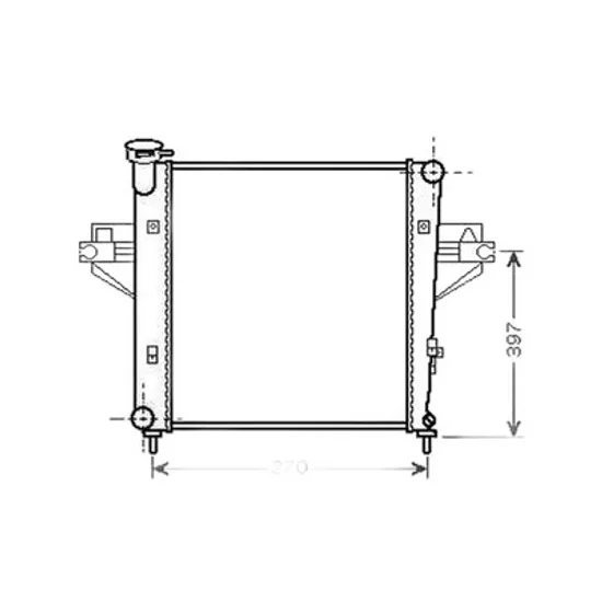 Radiator Motor JEEP CHEROKEE LIBERTY KJ 2001->2008 Radiator apa pentru 2.4cc (50.5x50.5) Perioada 2001 2002 2003 2004 2005 2006 2007 2008